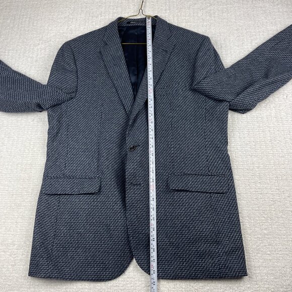 Baumler Mens Size 54 Wool Suit Jacket Tollegno 1900 Italy Blue Wool - Picture 9 of 16